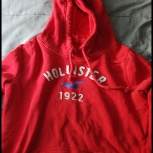 Hollister Red Boys Hoodie, Sz L
